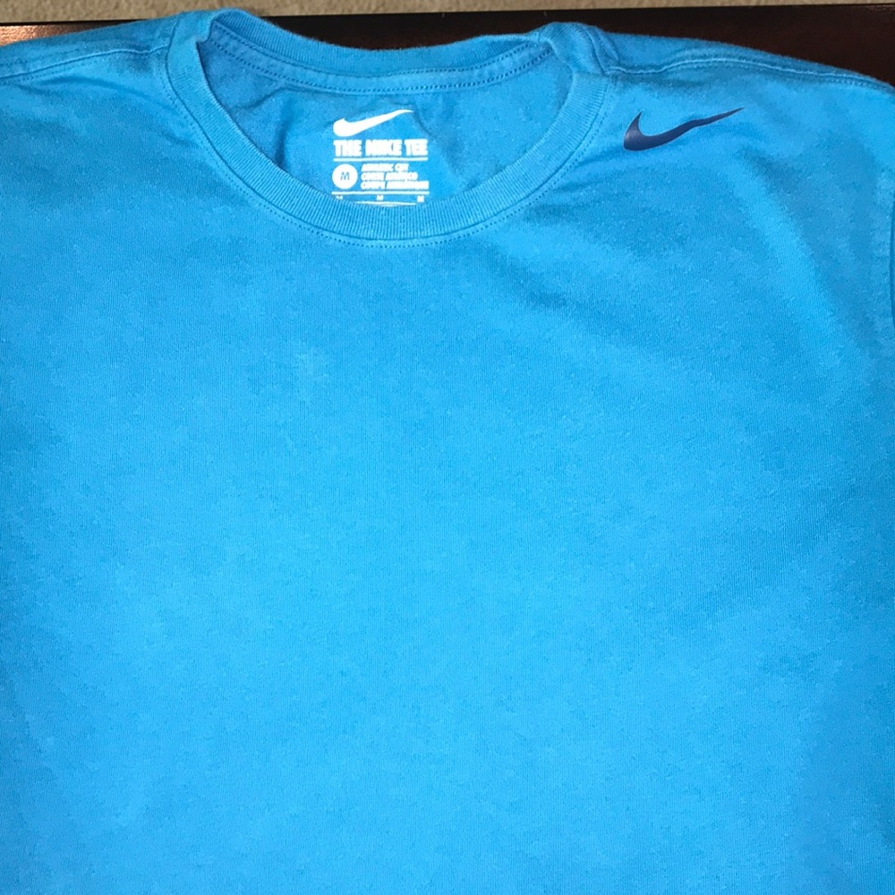 Nike light blue dri fit t shirt